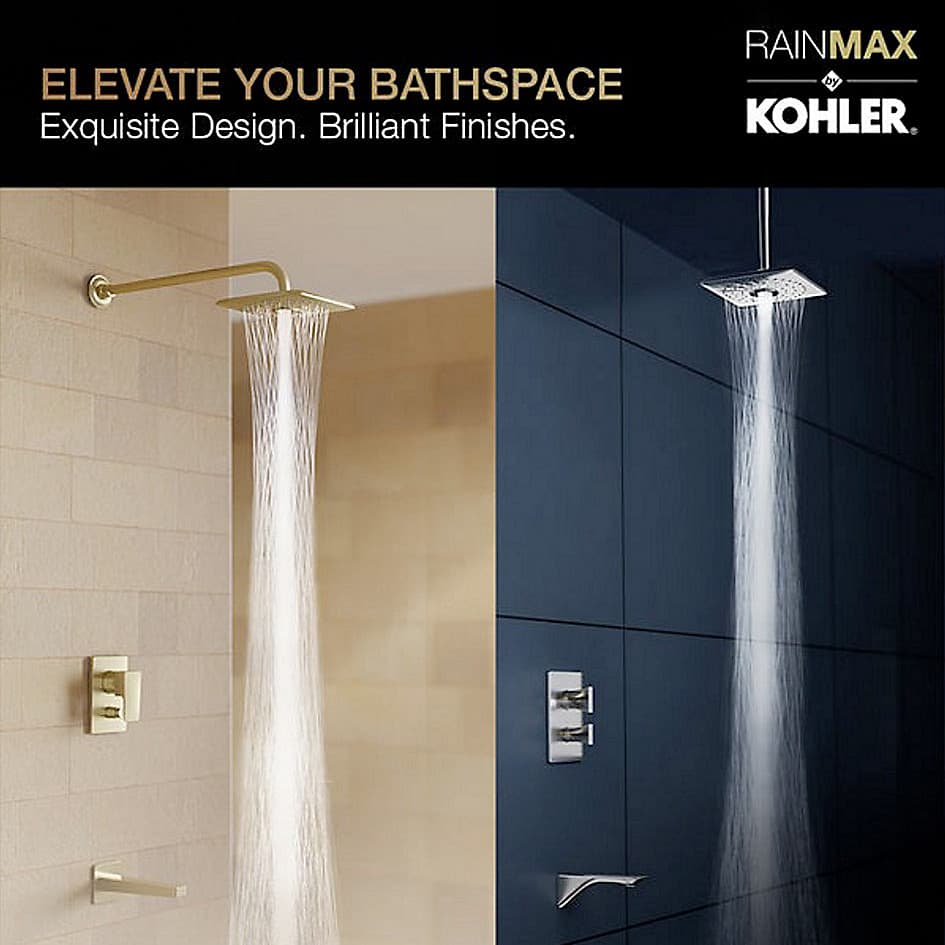 Buy Kohler Rain Max 254 mm Square Single-Function Rainhead In