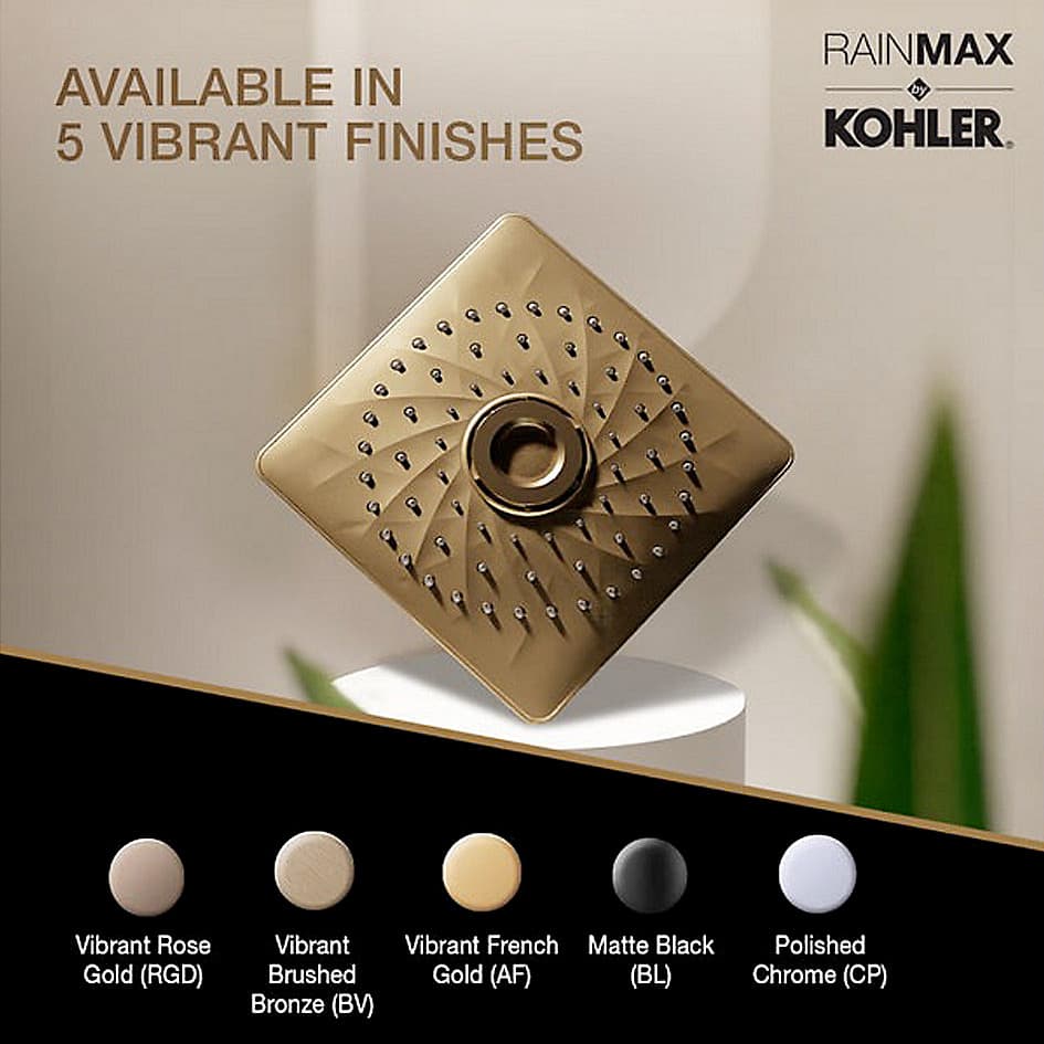 Buy Kohler Rain Max 254 mm Square Single-Function Rainhead In