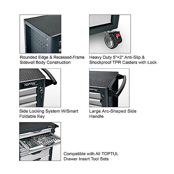 Buy Toptul 746 x 462 x 805 mm 8 Drawer Pro-Plus Series Mobile Tool