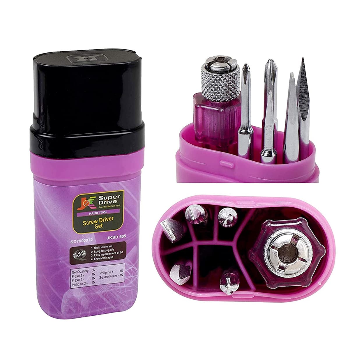 Buy JK Super Drive 4 Pcs Essential Hand Tool Kit, SD7800893 Online