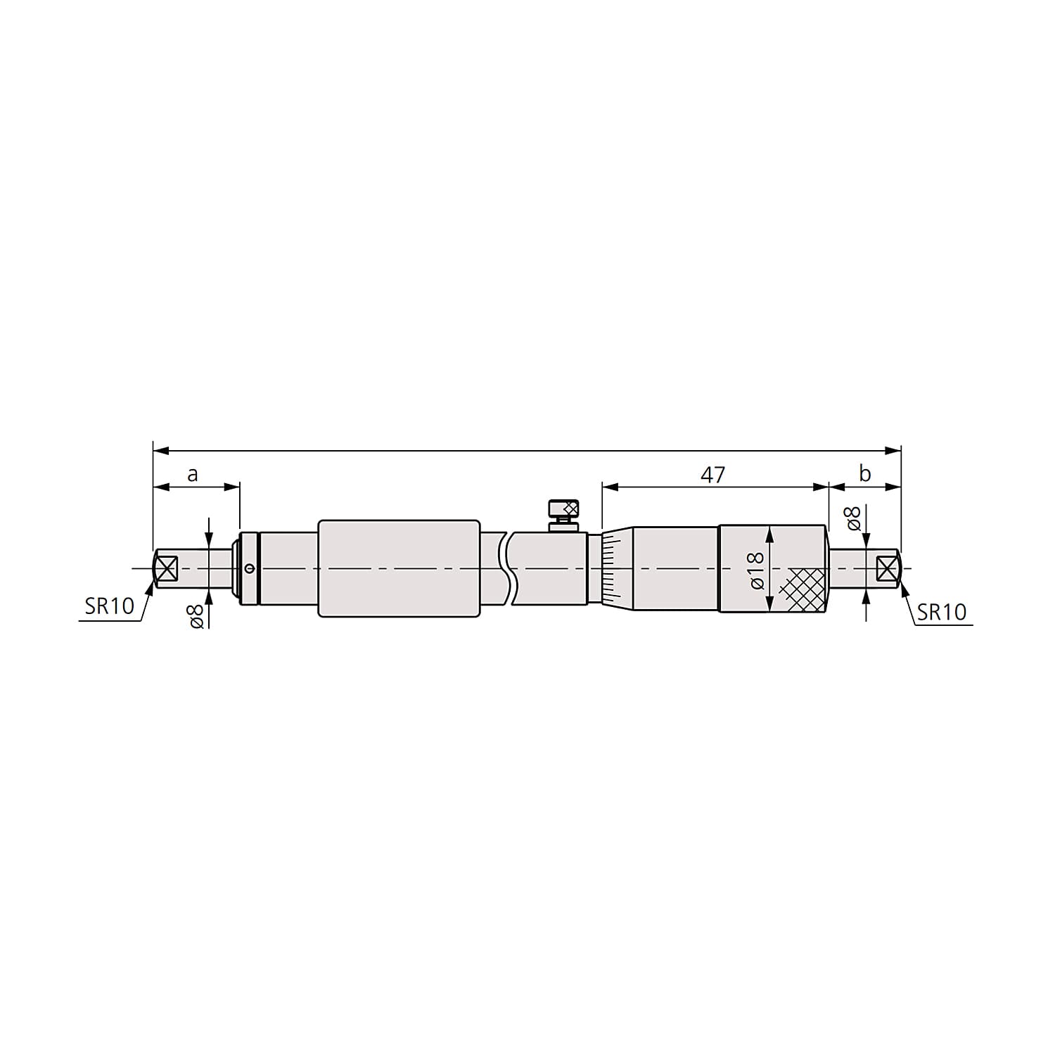 Buy Mitutoyo 200 - 225 mm Tubular Inside Micrometer With Spindle