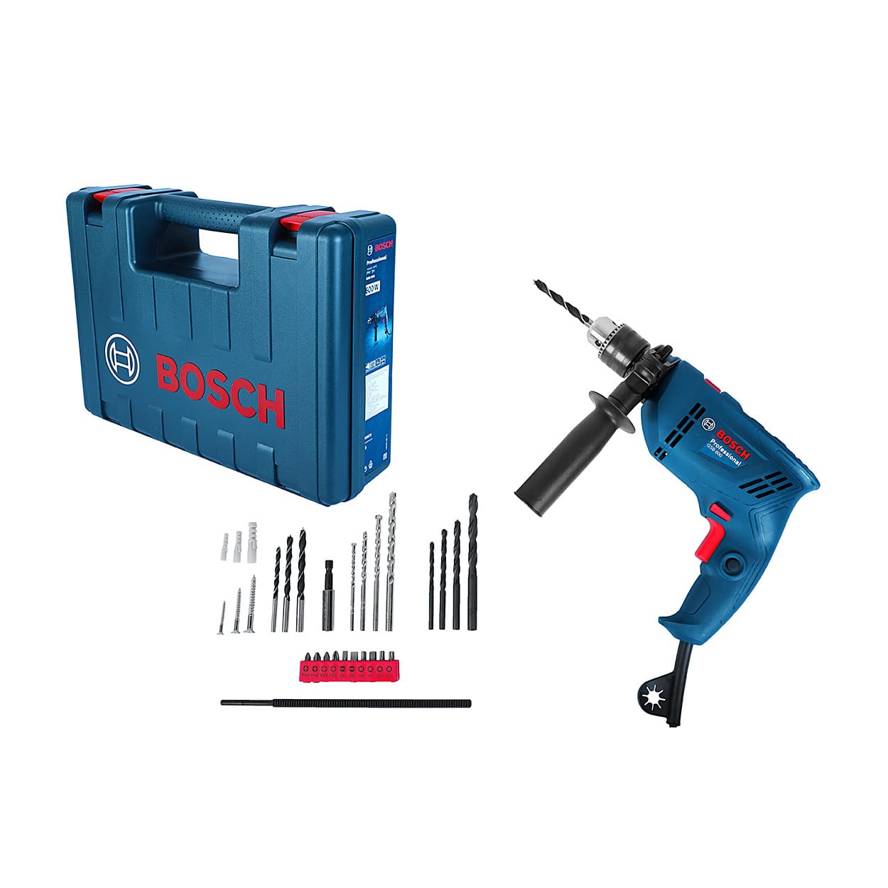 Bosch 13mm 600W Professional Heavy Duty Impact Drill Set, GSB 600 Wrap KIT