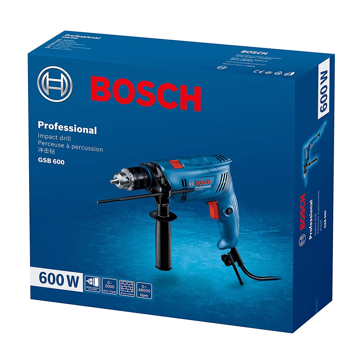 Buy Bosch 13mm 600W Professional Impact Drill, GSB 600 Online in