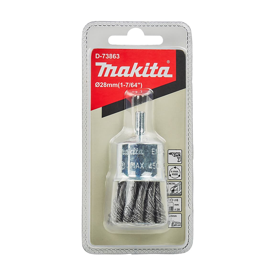 Buy Makita 28 mm Dia. Straight Shank Knotted Wire End Brush, D