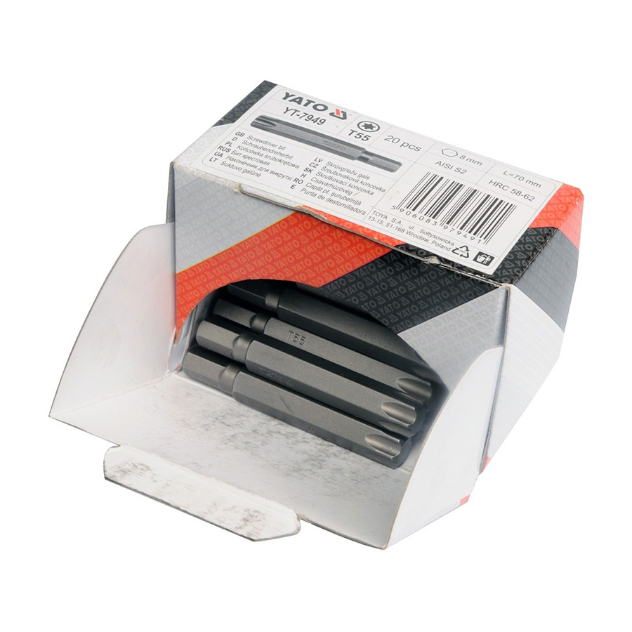 Buy Yato T40 x 70 mm Length Impact Torx Security Screwdriver Bits