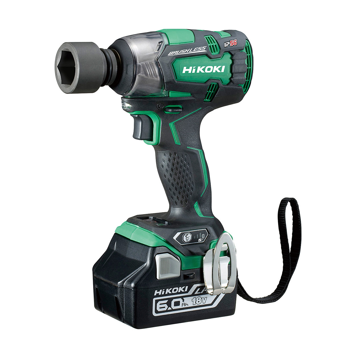 HiKoki 18V Ah Li-ion Cordless Impact Wrench (Brushless), WR18DBDL2SMZ